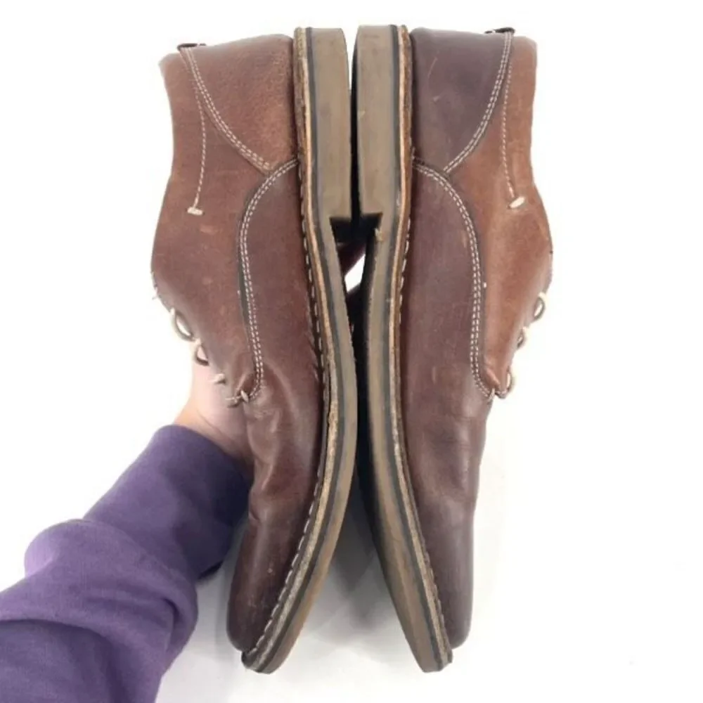 Steve Madden‎ Men's brown leather Harpoon Oxford dress shoes Size 9.5